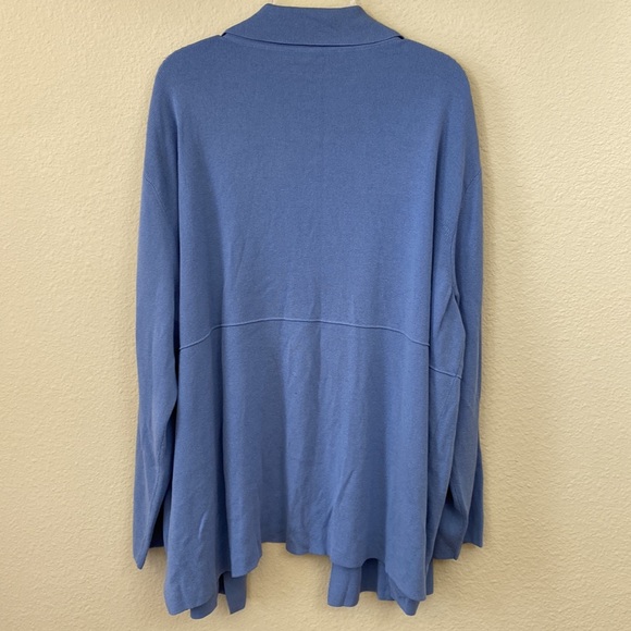 Elana by Tanner Blue Shawl Collar Cardigan - Picture 2 of 6